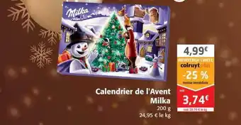 Colruyt Calendrier de l'avent milka offre