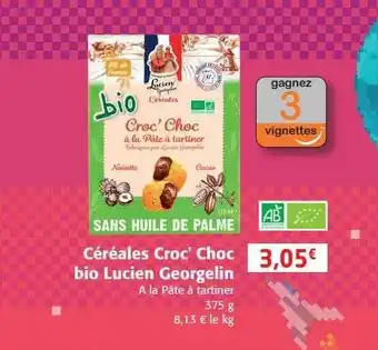 Colruyt Céréales croc' choc bio lucien georgelin offre