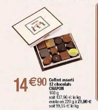 Migros Coffret assorti 12 chocolats chapon offre