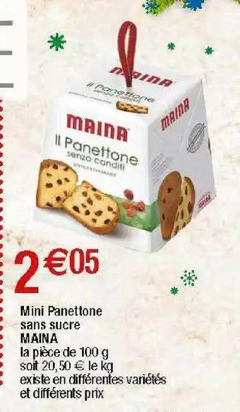 Migros Mini panettone sans sucre maina offre