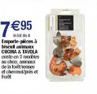 Emporte-pièces à biscuit animaux cucina & tavola