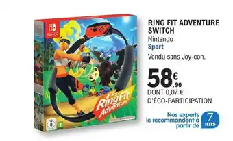 E.Leclerc Ring fit adventure switch nintendo offre