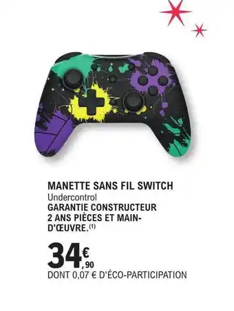 E.Leclerc Manette sans fil switch undercontrol offre