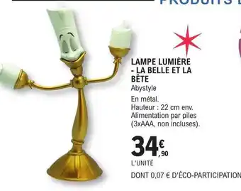E.Leclerc Lampe lumière - la belle et la bête offre