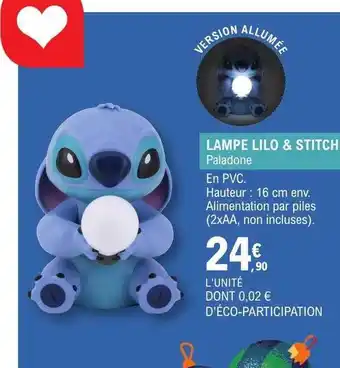 E.Leclerc Lampe lilo & stitch paladone offre