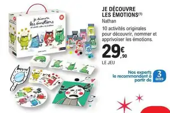 E.Leclerc Je découvre les émotions nathan offre
