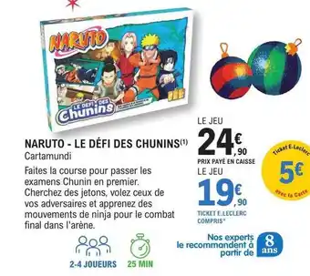 E.Leclerc Naruto - le défi des chunins cartamundi offre