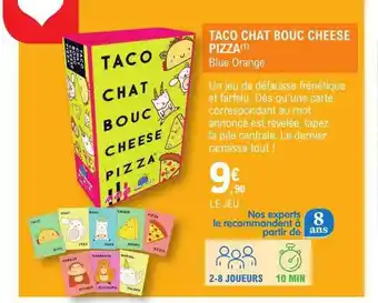 E.Leclerc Taco chat bouc cheese pizza blue orange offre