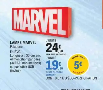 E.Leclerc Lampe marvel paladone offre
