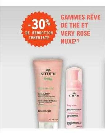 E.Leclerc Parapharmacie Gammes rêve de thé et very rose nuxe offre