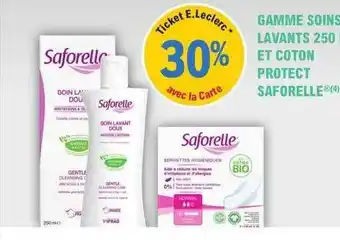 E.Leclerc Parapharmacie Gamme soins lavants 250 et coton protect saforelle offre
