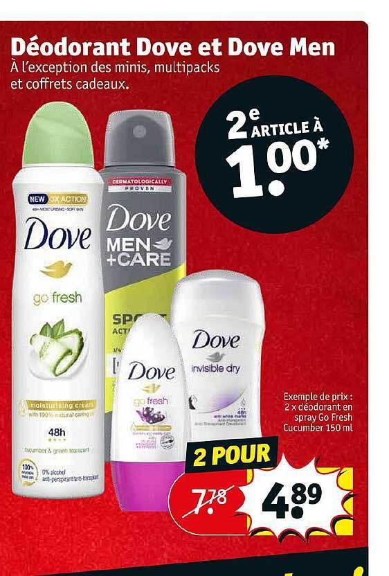Promo Déodorant dove et dove men chez Kruidvat