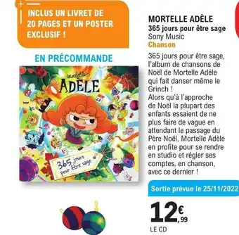 E.Leclerc Mortelle adèle 365 jours pour être sage offre