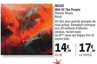 Muse will of the people - warner music rock