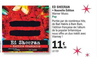 E.Leclerc Ed sheeran = nouvelle édition offre