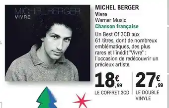 E.Leclerc Michel berger - vivre offre