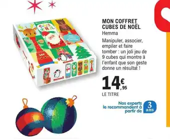 E.Leclerc Mon coffret cubes de noël hemma offre