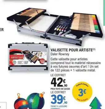E.Leclerc Valisette pour artiste daler rowney offre