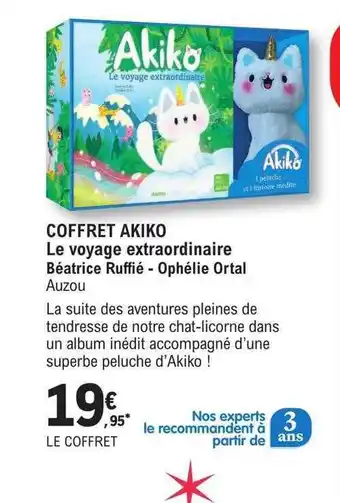 Coffret akiko le voyage extraordinaire - béatrice ruffié - ophélie ortal auzou