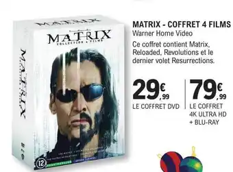 E.Leclerc Matrix - coffret 4 films offre