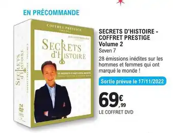 E.Leclerc Secrets d'histoire - coffret prestige volume 2 seven 7 offre