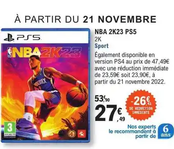 E.Leclerc Nba 2k23 ps5 offre