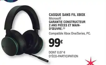 E.Leclerc Casque sans fil xbox microsoft offre