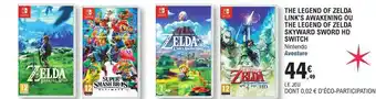 E.Leclerc The legend of zelda link's awakening ou the legend of zelda skyward sword hd switch nintendo offre