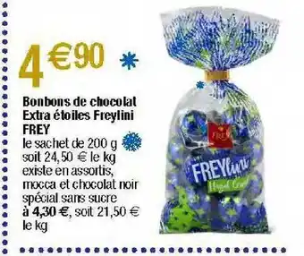 Migros Bonbons de chocolat extra étoiles freylini frey offre