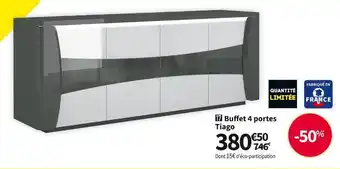 Conforama Buffet 4 portes tiago offre