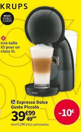 Conforama Krups expresso dolce gusto piccolo xs yy4395fd offre