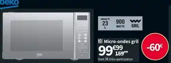 Conforama Beko micro-ondes gril mgf23330s offre