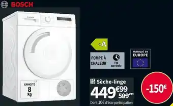Conforama Bosch sèche-linge wth83003ff offre