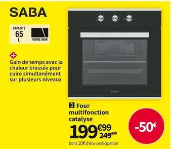 Conforama Saba four multifonction catalyse fmc6519n/ix v offre