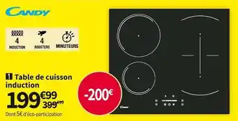 Candy table de cuisson induction ctp6sc4/e14u