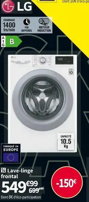 Conforama Lg lave-linge f14v34whs offre