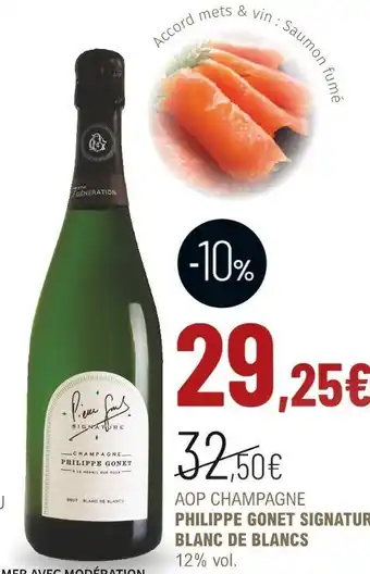 La Vignery Philippe gonet aop champagne signature blanc de blancs offre