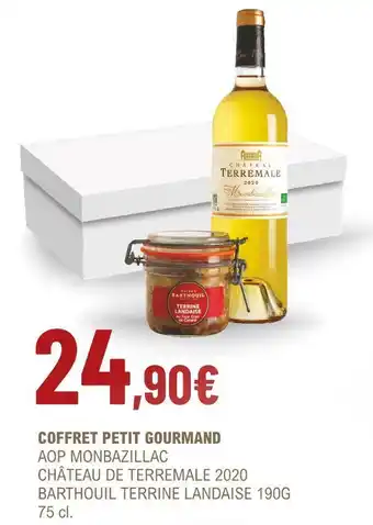 La Vignery Château de terremale coffret petit gourmand 2020 offre