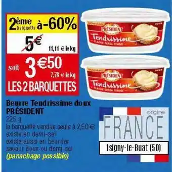 Migros Beurre président offre