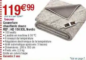 Couverture chauffante beurer