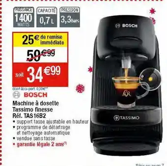 Migros Cafetière à capsules bosch offre