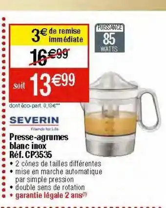 Migros Presse-agrumes severin offre