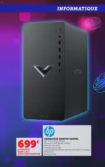 Hyper U Ordinateur Desktop Gaming offre