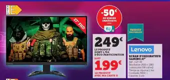 Hyper U Ecran D'Ordinateur Gamibf 27" offre