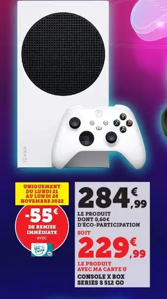 Hyper U Console X Box Series S 512 Go offre