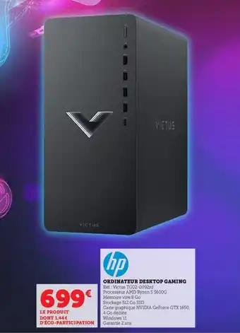 Super U Ordinateur Desktop Gaming offre