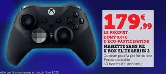 Super U Manette Sans Fil X Box Elite Series 2 offre