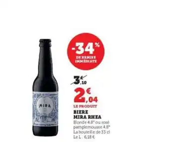 Super U Biere Mira Rhea offre