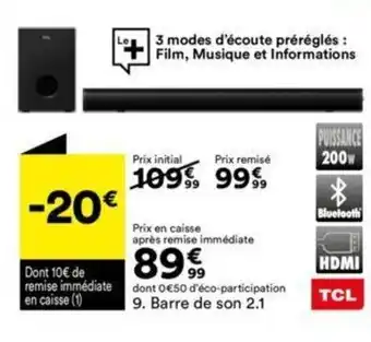BUT Barre De Son 2.1 offre