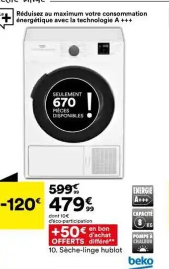 BUT Seche-Linge Hublot offre